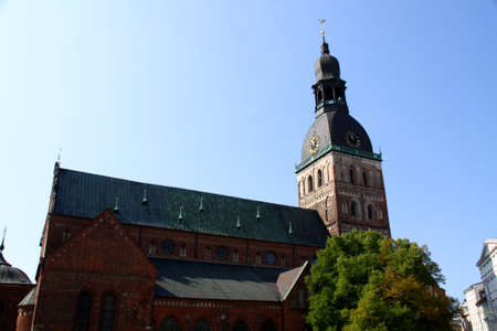 Aerial view of the old town (Riga, Latvia)の写真素材