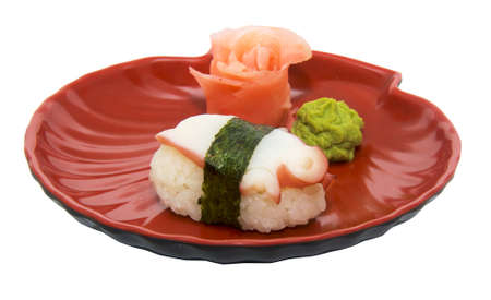 japan traditional food - sushi isolatedの写真素材