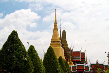 Wat phra kaew, Grand palace, Bangkok, Thailandの写真素材