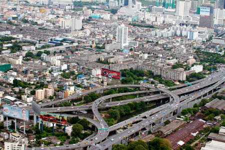 BANGKOK - SEPTEMBER 15 : Bangkok city view September 15, 2011 in Bangkok. City view from the skyscrapperのeditorial素材
