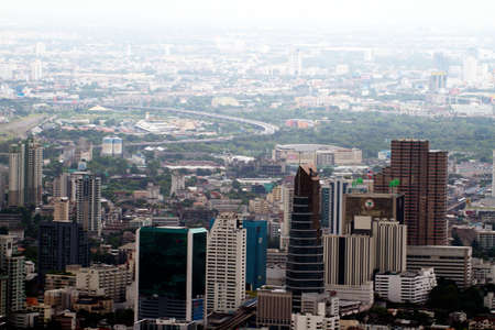 BANGKOK - SEPTEMBER 15 : Bangkok city view September 15, 2011 in Bangkok. City view from the skyscrapperのeditorial素材