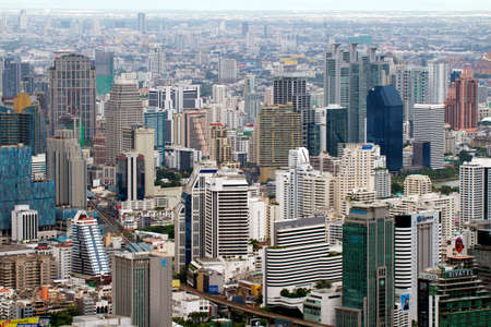 BANGKOK - SEPTEMBER 15 : Bangkok city view September 15, 2011 in Bangkok. City view from the skyscrapperのeditorial素材