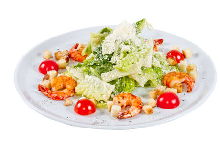 Caesar Salad with shrimpsの写真素材