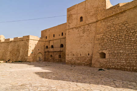Ribat - arabic fortification and cemetery in Mahdia - seaside town in northern Tunisia
