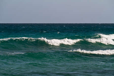 Sea waves on the Mediterranean sea