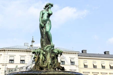 Havis Amanda - nude female fountain statue at the Market Square in Kaartinkaupunki, Helsinki, Finland.のeditorial素材