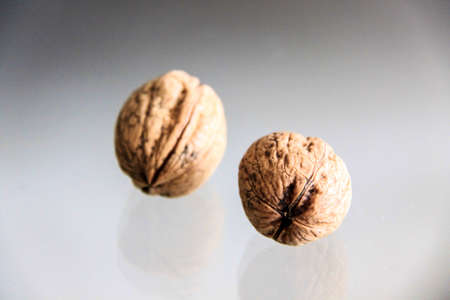 close-up of a walnutの写真素材
