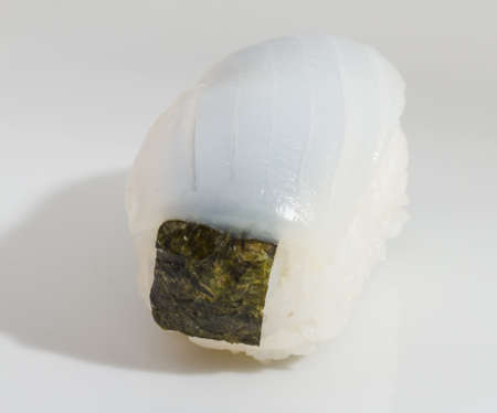Japanese squid sushiの写真素材