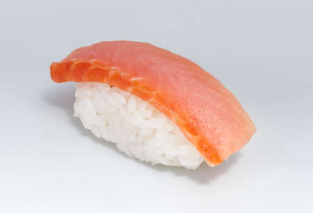 salmon sushi with white backgroundの写真素材