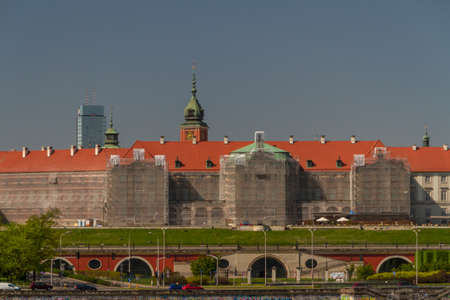 Warsaw, Poland. Old Town - famous Royal Castle. UNESCO World Heritage Site.のeditorial素材