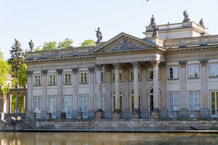 The Lazienki palace in Lazienki Park, Warsaw. Lazienki Krolewskie.のeditorial素材