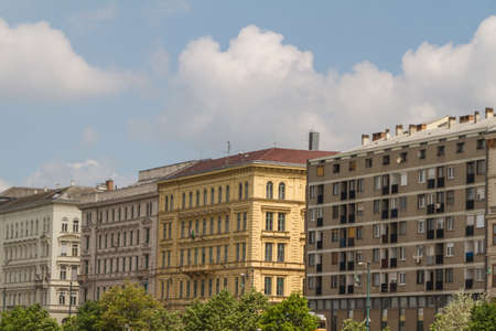 typical buildings 19th-century in Buda Castle district of Budapest