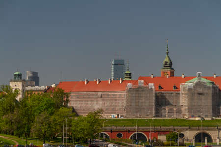Warsaw, Poland. Old Town - famous Royal Castle.のeditorial素材