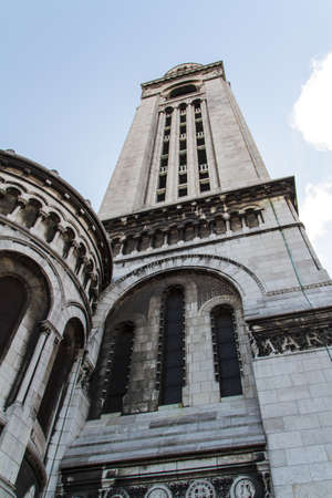 The external architecture of Sacre Coeur, Montmartre, Paris, Franceの写真素材