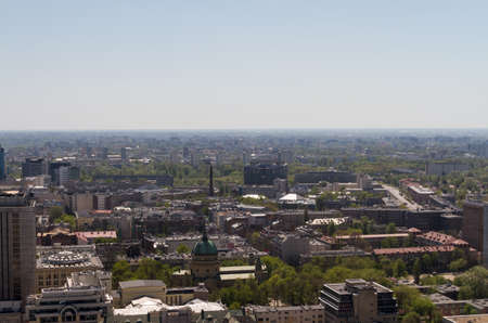Warsaw skyline with warsaw towers