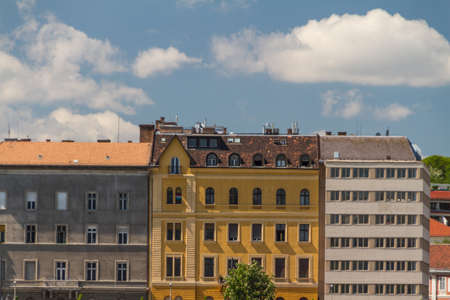 typical buildings 19th-century in Buda Castle district of Budapest