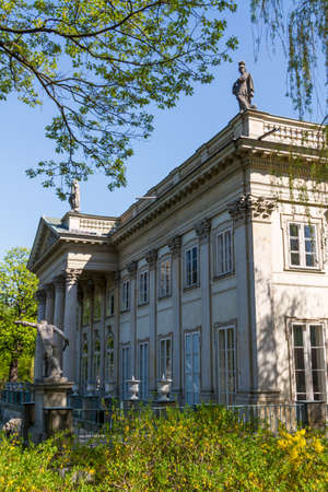 The Lazienki palace in Lazienki Park, Warsaw. Lazienki Krolewskie.のeditorial素材
