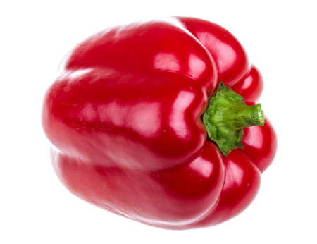 Bright red pepper isolated on white