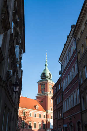Warsaw, Poland. Old Town - famous Royal Castle. UNESCO World Heritage Site.のeditorial素材