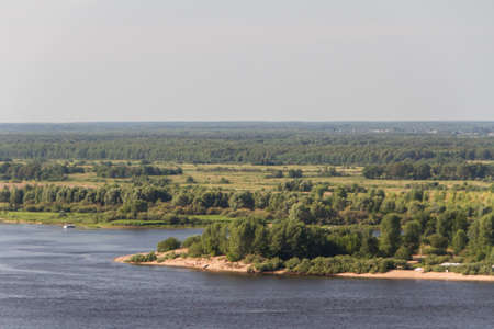 Great view over the Volga River in Nizhny Novgorod, Russia