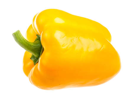sweet yellow pepper isolated on white background