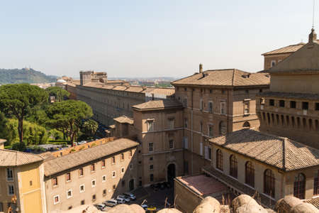 Buildings in Vatican, the Holy See within Rome, Italy. Part of Saint Peter's Basilica.のeditorial素材