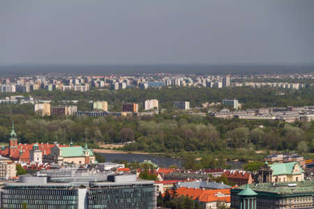 Warsaw skyline with warsaw towersのeditorial素材