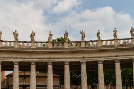 Buildings in Vatican, the Holy See within Rome, Italy. Part of Saint Peter's Basilica.のeditorial素材