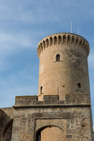Bellver Castle Castillo tower in Majorca at Palma de Mallorca Balearic Islandsの写真素材