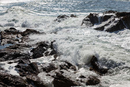 waves crashing over Portuguese Coast