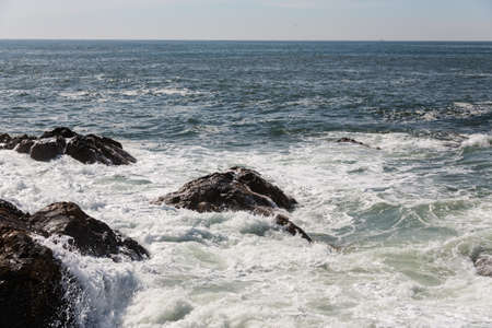 waves crashing over Portuguese Coast