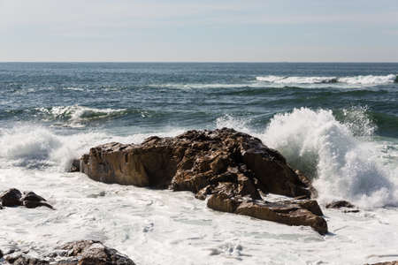 waves crashing over Portuguese Coast