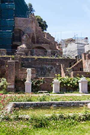 Roman ruins in Rome, Forumの写真素材