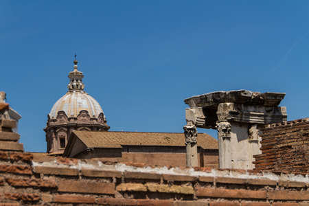Roman ruins in Rome, Forumの写真素材