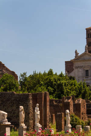 Roman ruins in Rome, Forumの写真素材