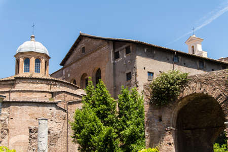 Roman ruins in Rome, Forumの写真素材