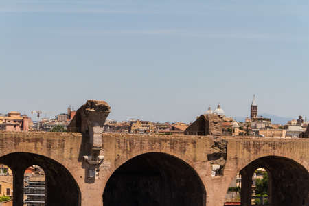 Roman ruins in Rome, Forumの写真素材