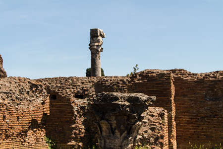 Roman ruins in Rome, Forumの写真素材