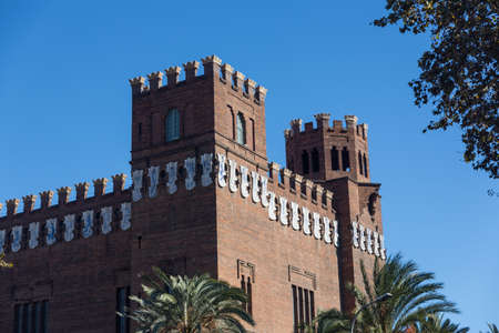 Barcelona Ciudadela Three Dragon Castle by Domenech i Montaner architectのeditorial素材