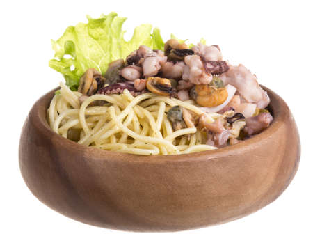 Seafood pastaの写真素材