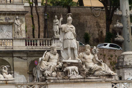 Piazza del Popolo in Romeのeditorial素材