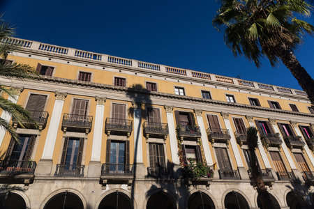 Buildings' facades of great architectural interest in the city of Barcelona - Spainのeditorial素材