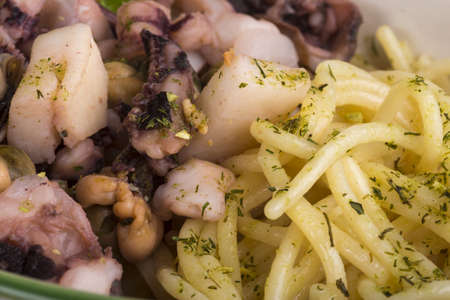 Seafood pastaの写真素材