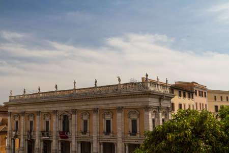 Campidoglio square (Piazza del Campidoglio) in Rome, Italyのeditorial素材