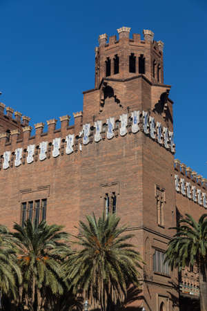 Barcelona Ciudadela Three Dragon Castle by Domenech i Montaner architectのeditorial素材