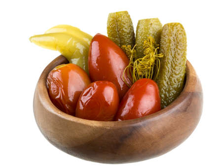 marinaded vegetables - tomato and cucumberの写真素材