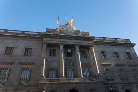 Buildings' facades of great architectural interest in the city of Barcelona - Spainのeditorial素材