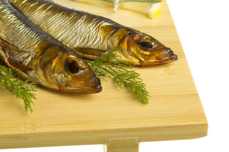 Smoked sprat - appetizing snackの写真素材