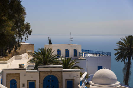 Old arabic town in Tunisia - Sidi Bu Saidのeditorial素材