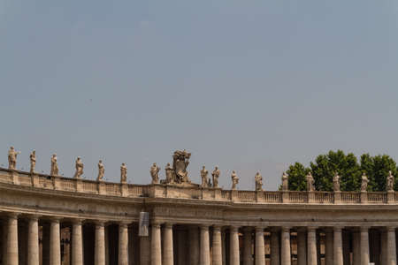 Buildings in Vatican, the Holy See within Rome, Italy. Part of Saint Peter's Basilica.のeditorial素材